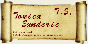 Tomica Šunderić vizit kartica